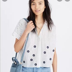 NEW with tags: Madewell Hilltop Embroidered shirt
